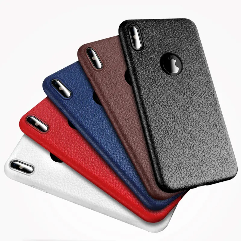 

Leather Pattern Phone Case for iphone 7 8 6 6s plus Case Skin Soft Back Cover For iphone X xs max XR Case Shell Ultra Thin