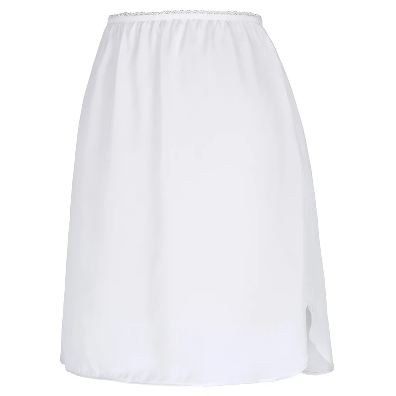 Kate Kasin White Half Slip Petticoat Women Short Slips Underskirt Ladies Sexy Waist Elastic Black Solid Slip For Dress