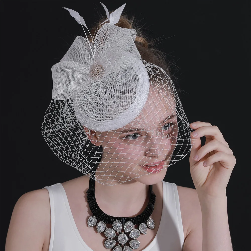 White Wedding Fascinator Accessory Hats 