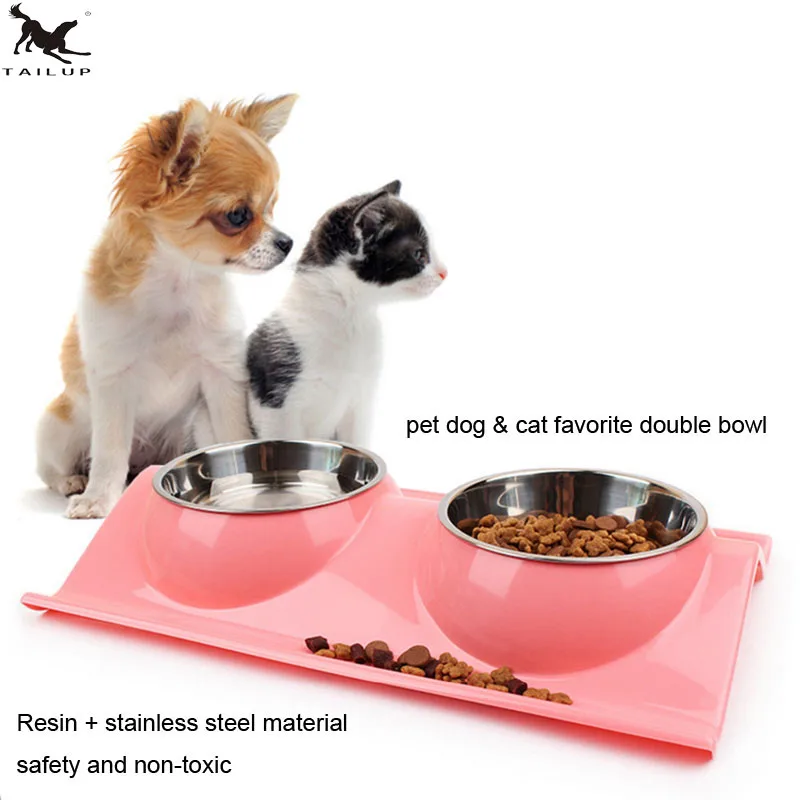 Anti Karat Peliharaan Bowl Untuk Anjing 3 Warna Anjing Anak Anjing