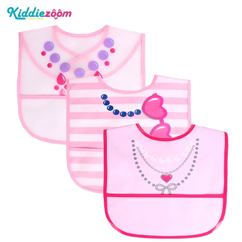 

Newly 3 PCS/SET baby & kids Girl boy child Medium Cute Waterproof Pocket Children Accessories Newborn Baby Bibs Infant Baby Bibs