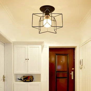 

led ceiling light Bedroom E27 black 30 cm one bulbs ceiling lamp room light