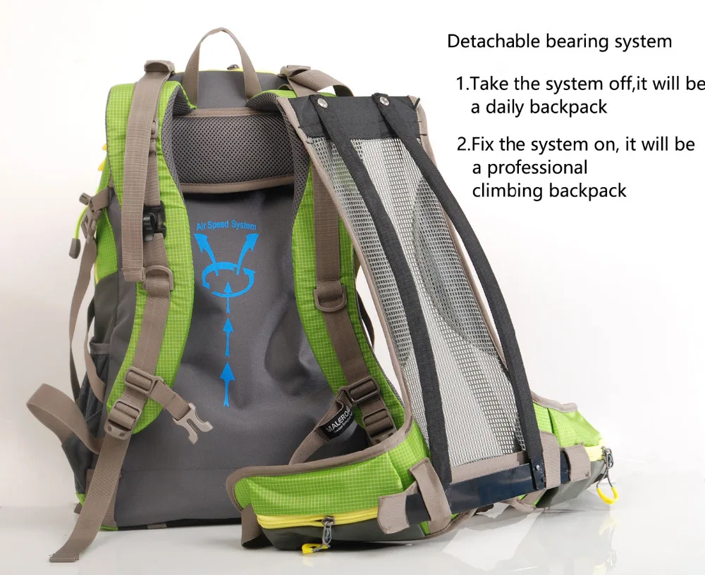 Maleroads Multi-viruela Campamento Caminata Alpinismo Mochila de Viaje Mochila para Hombres Wowen Subida Engranaje Trekking Mochila Portátil de Nuevo 50L - 5