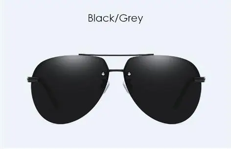 Мужские поляризационные модные трендовые солнцезащитные очки для вождения - Цвет линз: Black Grey