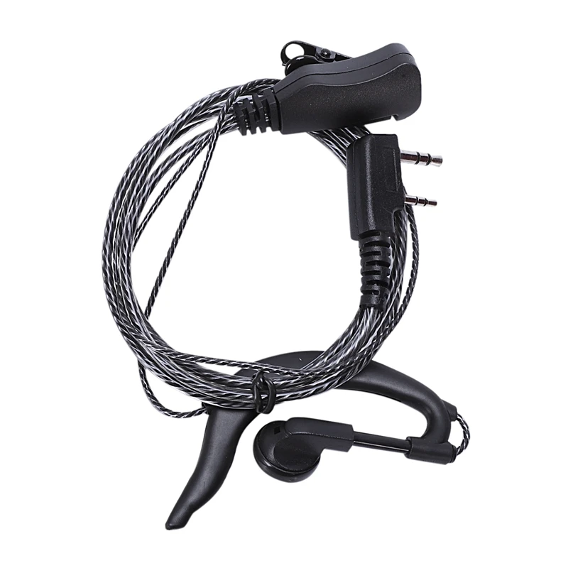 

ABSQ 2 Pin Walkie Talkie Earpiece 2Pcs Two Way Radio Earpiece Headset With Microphone For Baofeng Radio Uv5R Baofeng Bf 5118 5