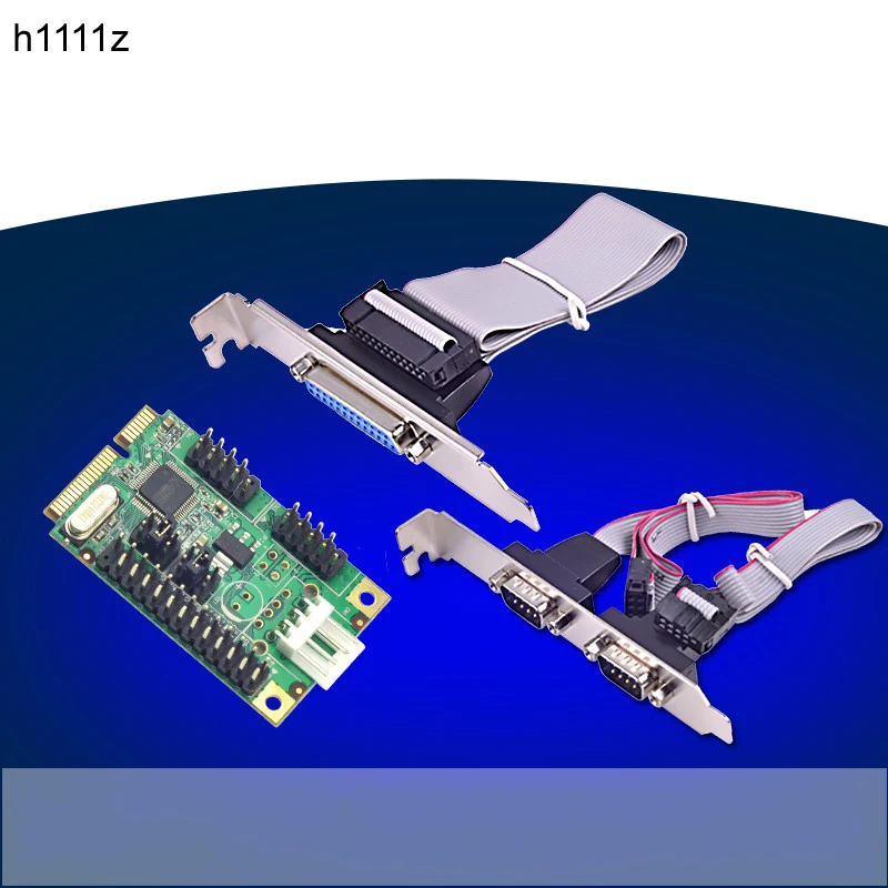 

New Mini PCIe 1 Parallel Port+2 Serial Ports I/O Controller Card Mini PCI-e to RS232 DB9 & DB25 COM Card Adapter WCH382L Chipset
