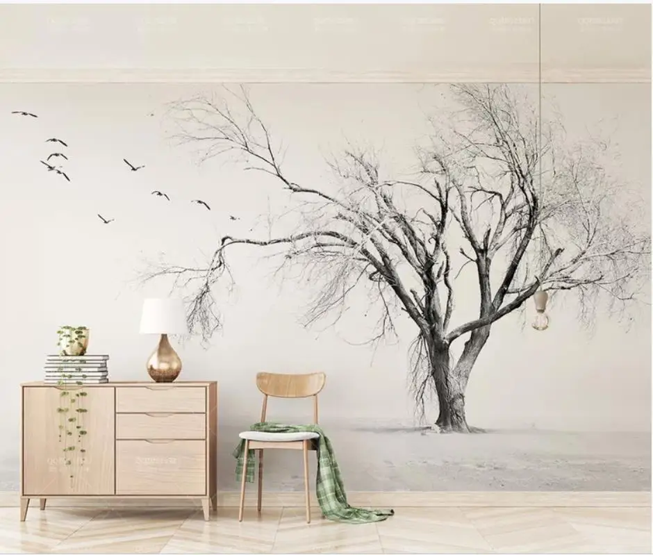 Luxury Blackout 3D Window Curtains For Living Room Bedroom a tree wild bird bird background wall Luxury Blackout 3D Window Curtains For Living Room Bedroom a tree wild bird bird background wall