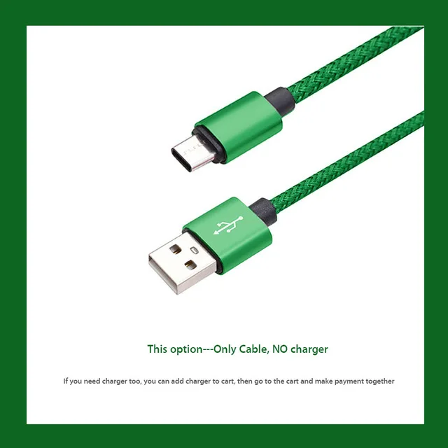 Тип usb C зарядный кабель USB-C для samsung Galaxy Note 8 S8/S9 A3/A5/A7 25 см Япония и Южная Корея 1/2/3 М длинные телефон Зарядное устройство кабель - Цвет: Green Cable Only
