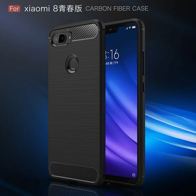 Xiao Mi 8 Lite Mobile phone shell Matte and Redmi CARBON FIBER gel AUTO FOCUS New original | Мобильные телефоны и