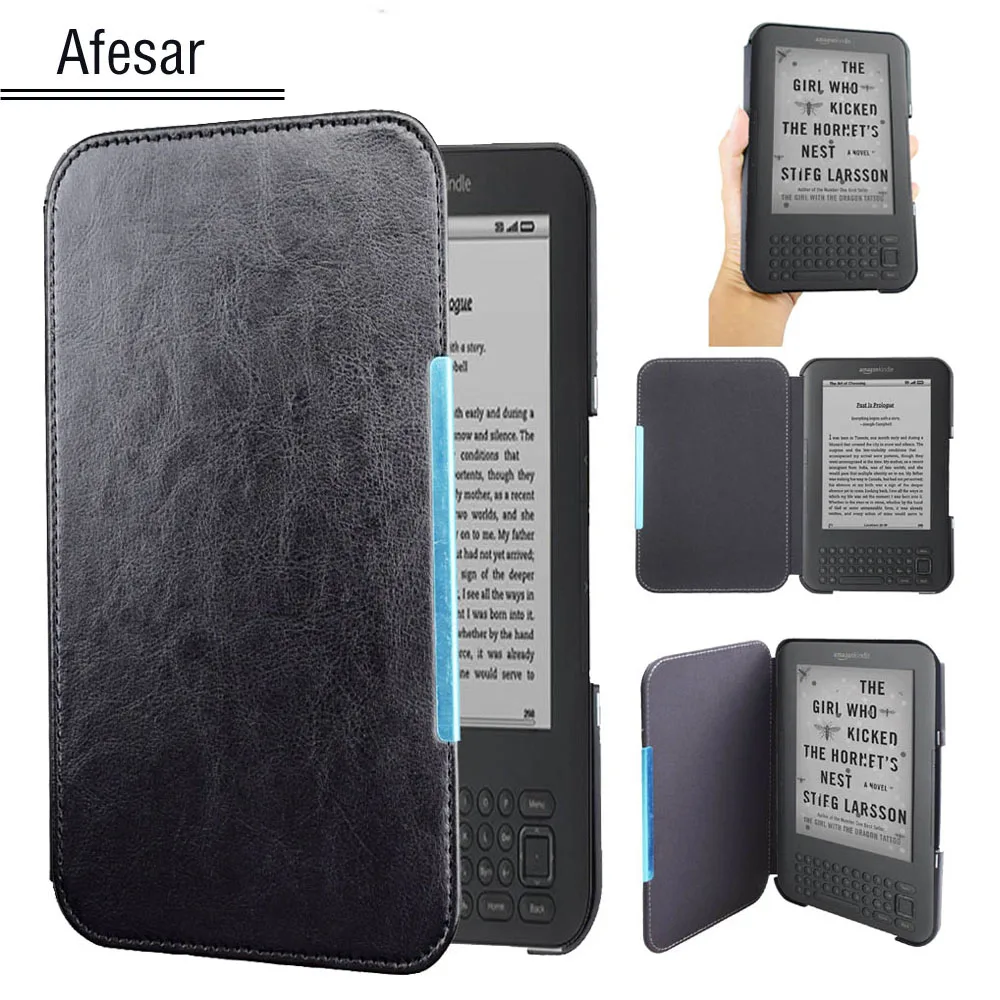 Flip Book Cover Case For Amazon Kindle 3 3rd Model D00901 Ereader