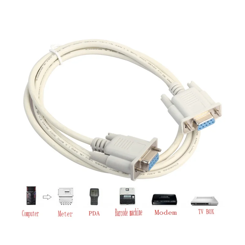

1.5M/3M/5M Serial RS232 9 Pin Female To Female DB9 9-Pin PC Converter Extension Cable Droship