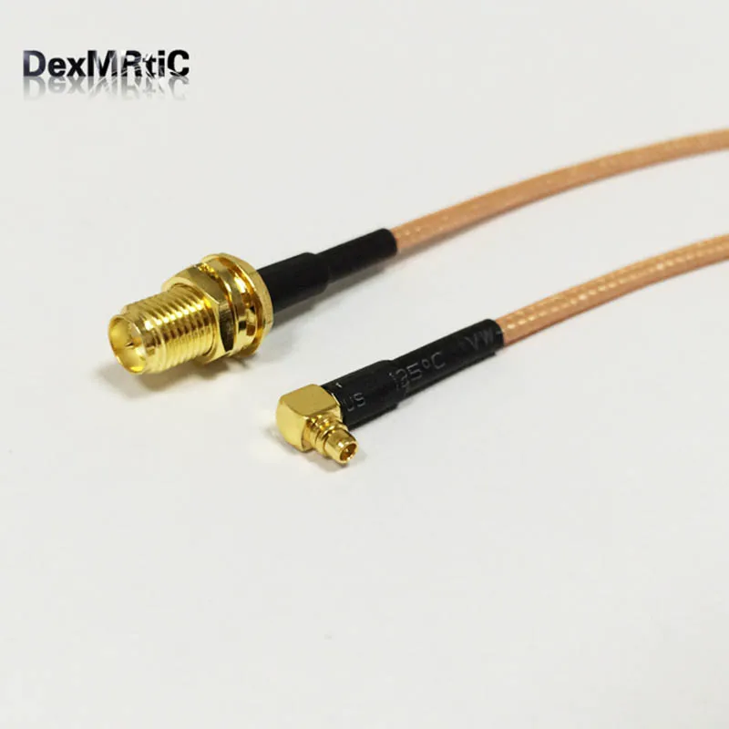 

50CM RP SMA Female jack Switch MMCX Male Right Angle Pigtail Cable RG316 Wholesale Fast Ship