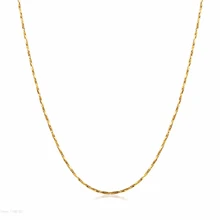 Женская тонкая цепочка для кулона 18KGP гальваническое золото розовое золото серебро 0,5 мм ожерелья цепочки быстро выцветающие тонкие цепочки