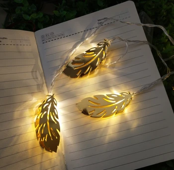 

[Seven Neon]Battery power 1.5M 10leds/3M 20leds feather shape child room/garden/Christmas/decoration/holiday led string light
