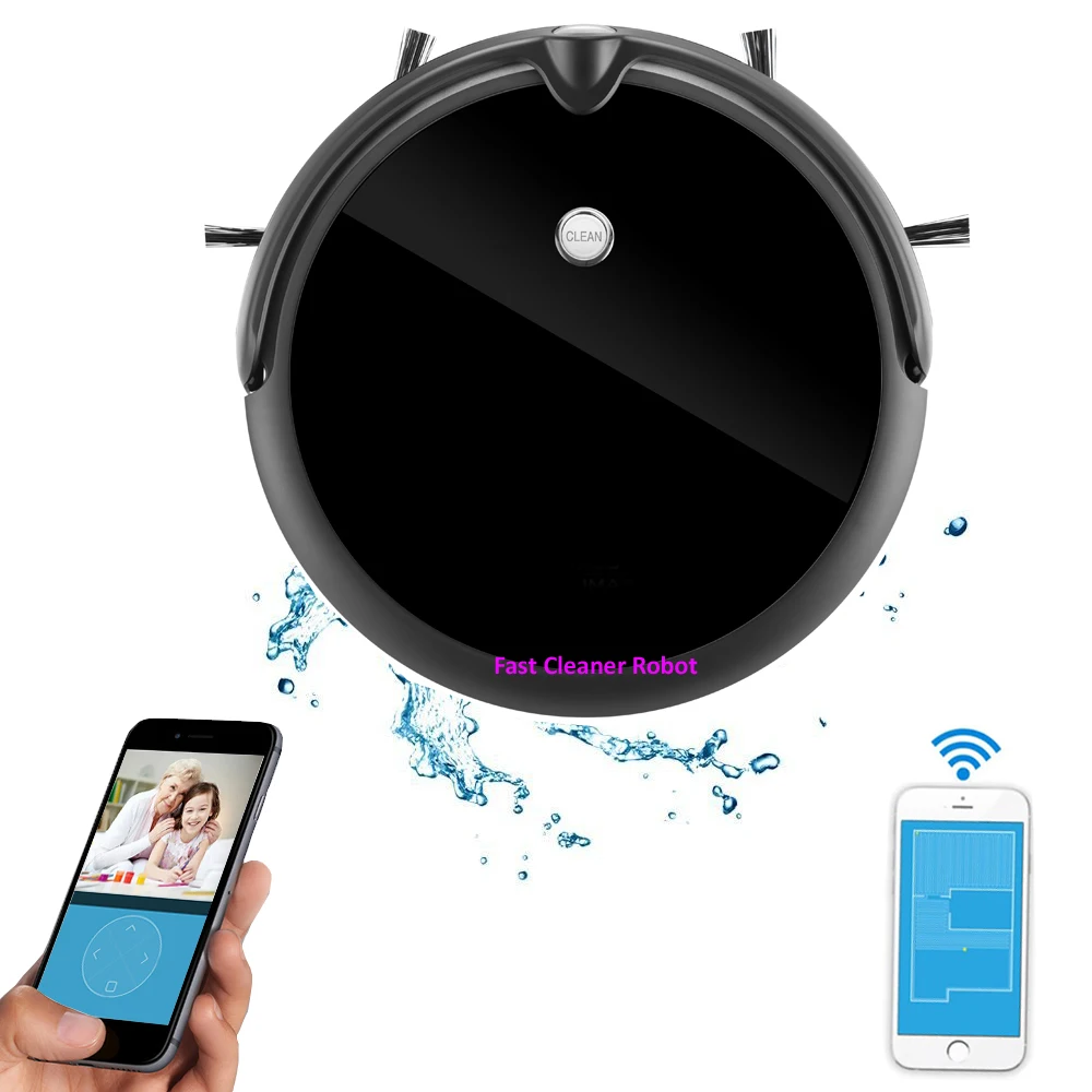 2019 Newest Clean Robot Vacuum Cleaner With CameraSmart Navigation Map Smartphone WIFI APP ControlW