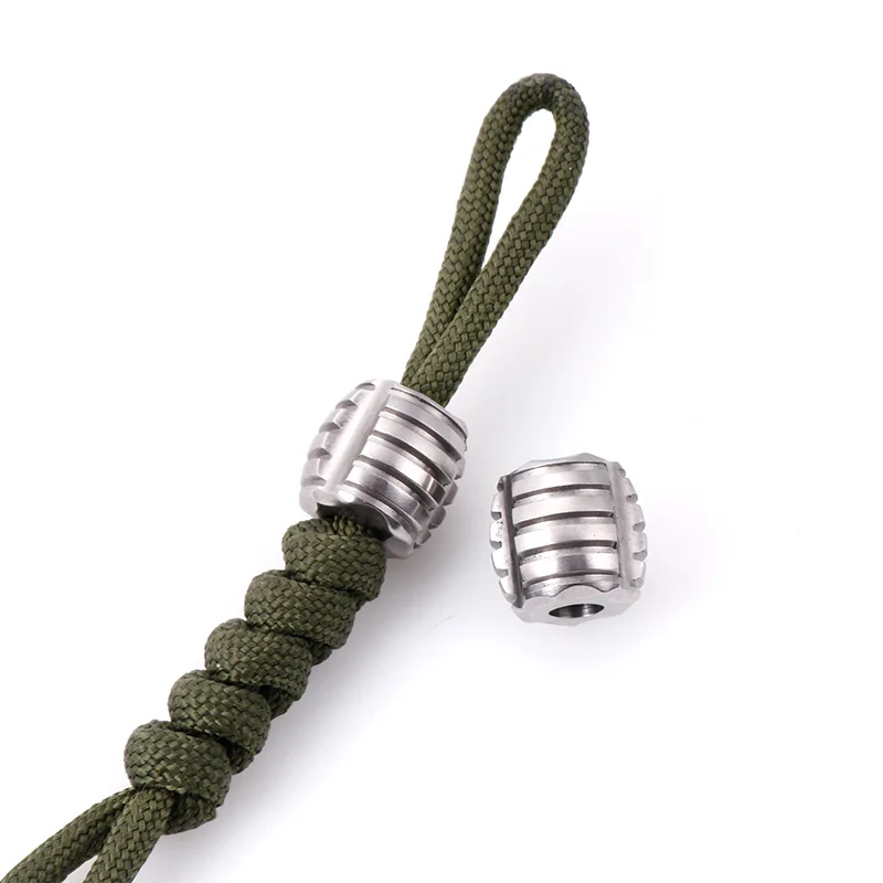 

1PC Titanium Paracord Beads Knife Beads Rope Cord Necklace Bracelet Flashlight EDC Beads Lanyard Pendants Outdoor Accessories