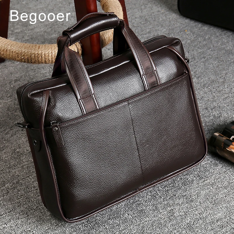 Begooer Cow Genuine Leather Bag Business Men Bags Laptop Tote Briefcases Crossbody bags Shoulder Handbag Men's Messenger Bag Begooer Cow Genuine Leather Bag Business Men Bags Laptop Tote Briefcases Crossbody bags Shoulder Handbag Men's Messenger Bag