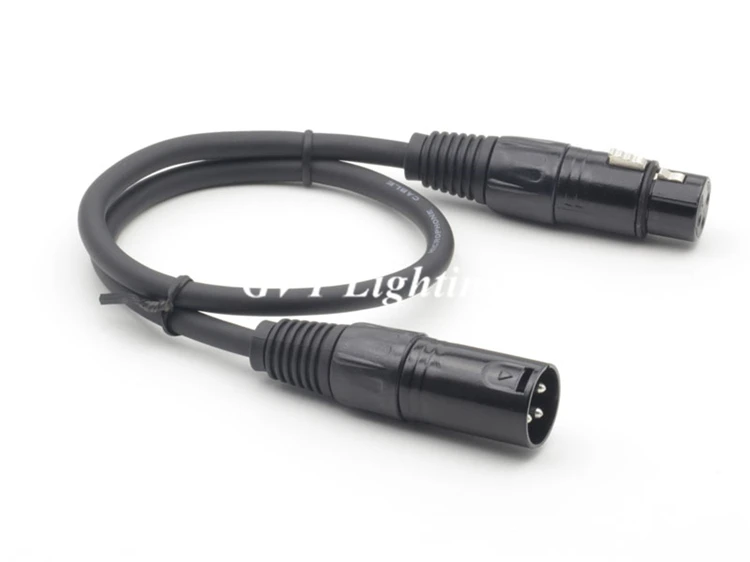  10pcs/lot 1 Meter length 3-pin signal connection DMX cable for stage light stage lights accessories