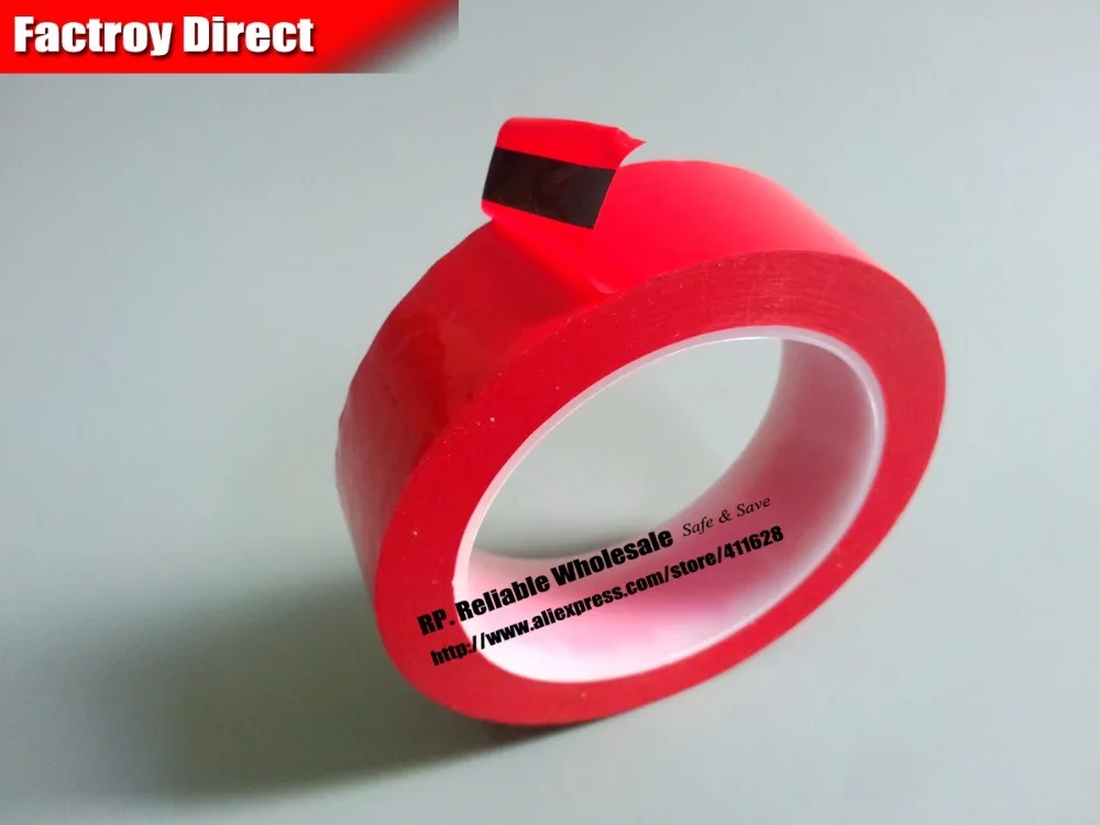 100mm-66meter-red-single-face-glued-insulated-mylar-tape-for-transformers-packing