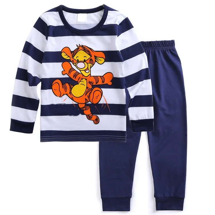 Новые пижамные комплекты с героями мультфильмов для детей от 2 до 7 лет хлопковый комплект одежды с длинными рукавами, весенне-зимний детский пижамный комплект, одежда для сна для маленьких девочек и мальчиков, HY13 - Цвет: style 21