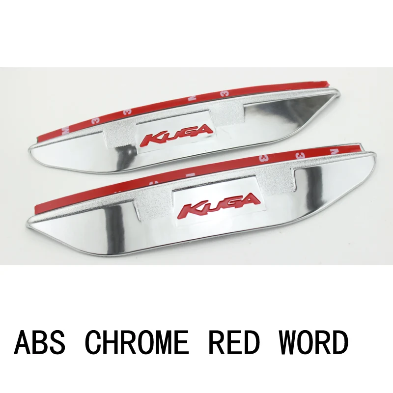 Foal Burning ABS и PC Автомобильное зеркало заднего вида ABS пластик дождь брови два дополнительных для Ford Kuga Escape 2013- Аксессуары - Цвет: ABS Chrome Red