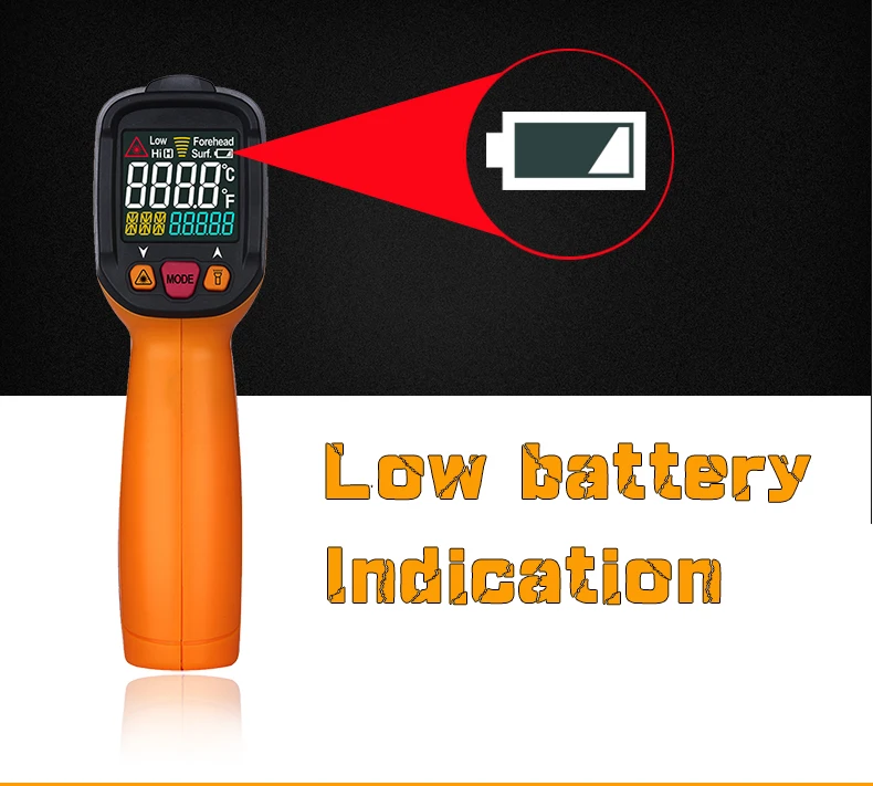 PEAKMETER PM6530B лазерный lcd цифровой ИК инфракрасный термометр измеритель температуры пистолет точечный-50~ 550 градусов Бесконтактный термометр