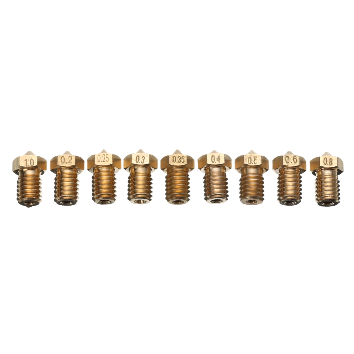 Mayitr 9 قطعة 1.75 مللي متر خيوط الطارد فوهة 3D ملحقات الطابعة فوهة مجموعة ل 3D V6 J-رئيس و MK8 Makerbot 3D طابعة جزء