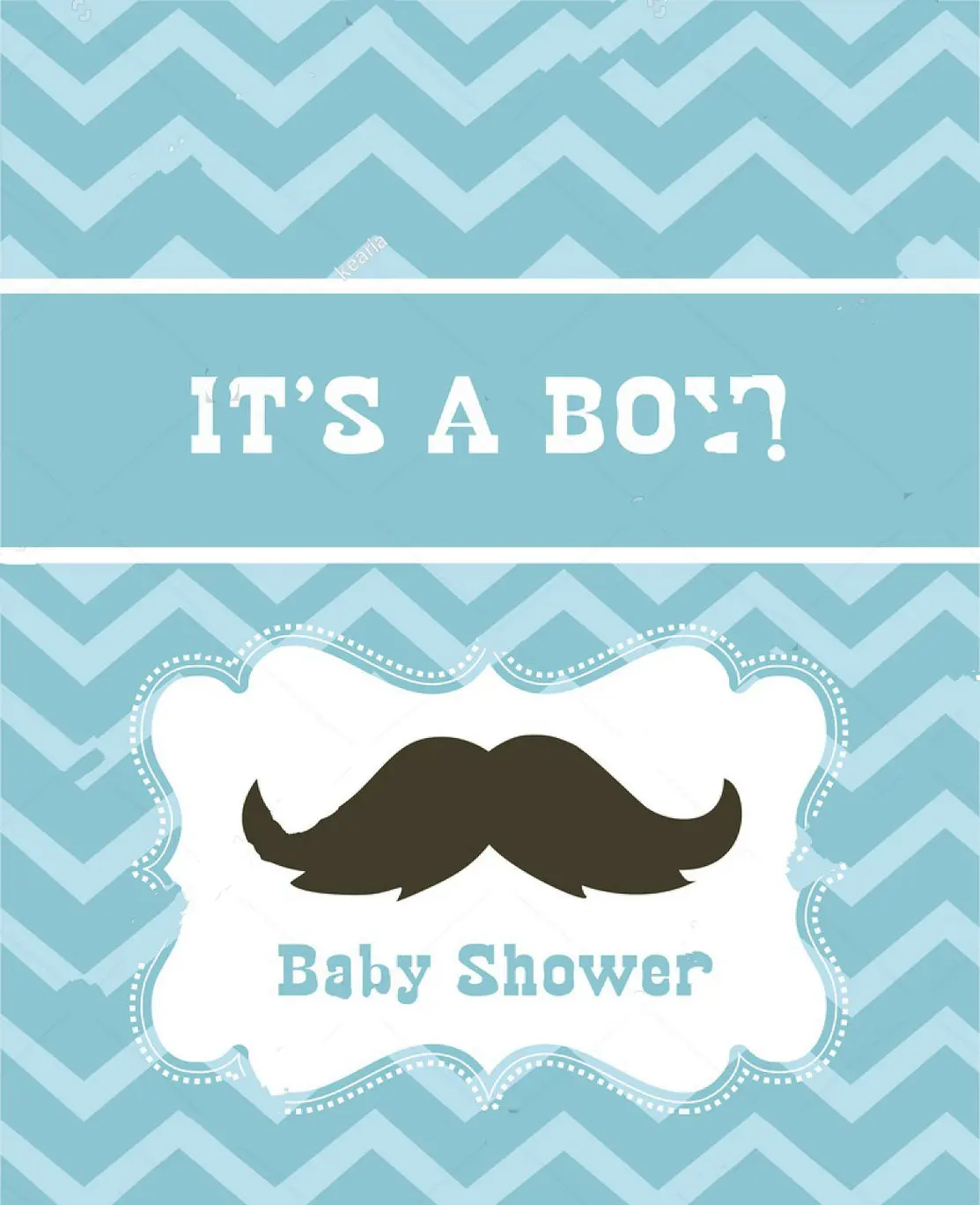 Little Man Baby Shower Mustache Blue Chevron photography backgrounds High quality Computer print party backdrop | Электроника