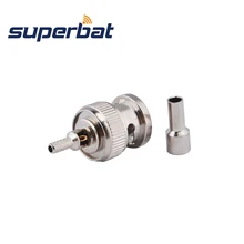 Superbat 10 шт. BNC разъем обжимной штекер для RG174, RG316, LMR100, 1,13 мм, 1,37 мм кабель