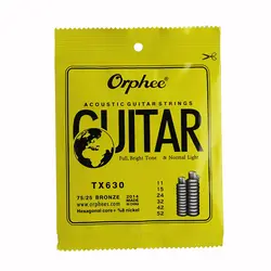 Orphee TX630 (011-052) полный яркий тон и нормальный свет струны народной гитары Набор 6 шт./компл. Акустическая гитара аксессуары