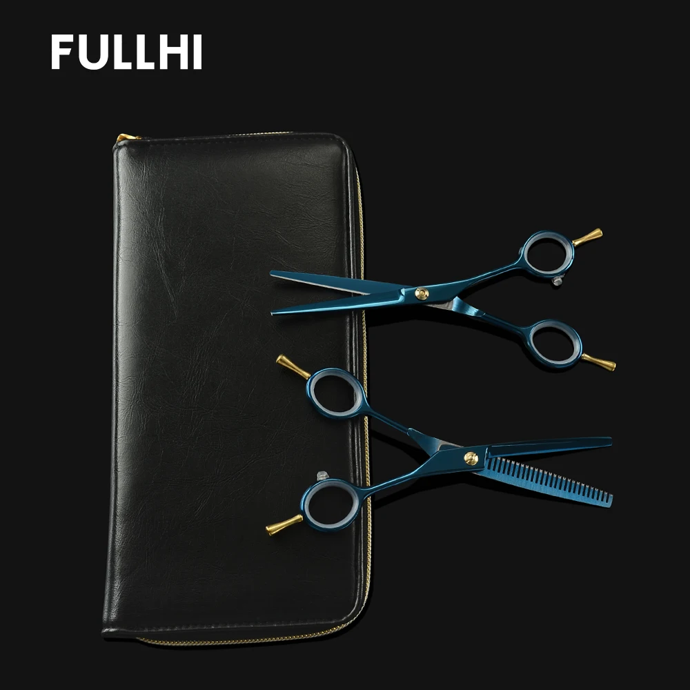

5.5'' Cutting Thinning Hair Scissors Set Styling Tool Stainless Steel Salon Hairdressing Shears Regular Flat Teeth Blade Haircut