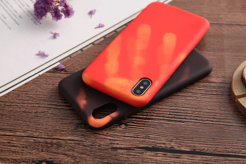 Для iphone 11 Pro Max термосенсор чехол для Apple X XS XR XS Max термочувствительный мягкий чехол из ТПУ для Apple 5 5S SE 6 6S 7 8 Plus