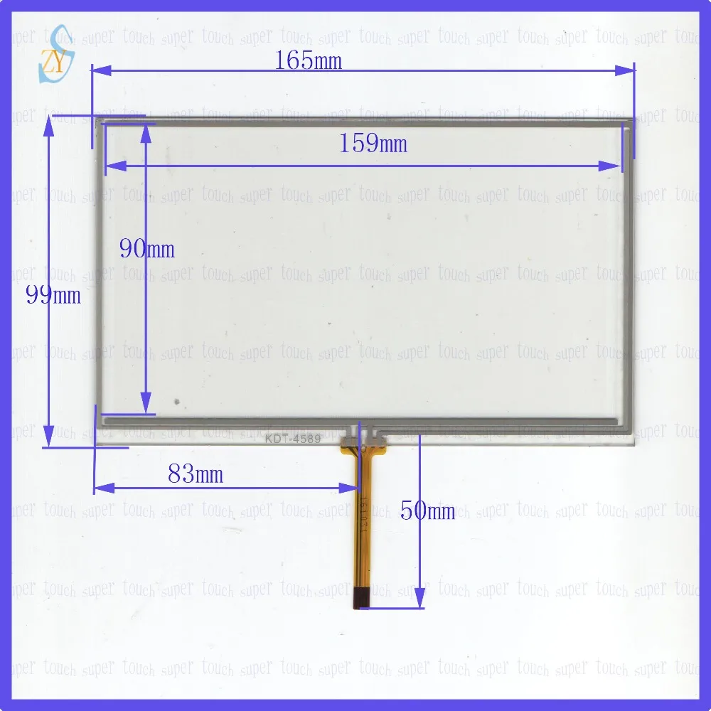 

ZhiYuSun 165mm*99mm KDT-4589 7 inch 4-wire resistive touch panel for Car DVD, 165*99 GPS Navigator screen