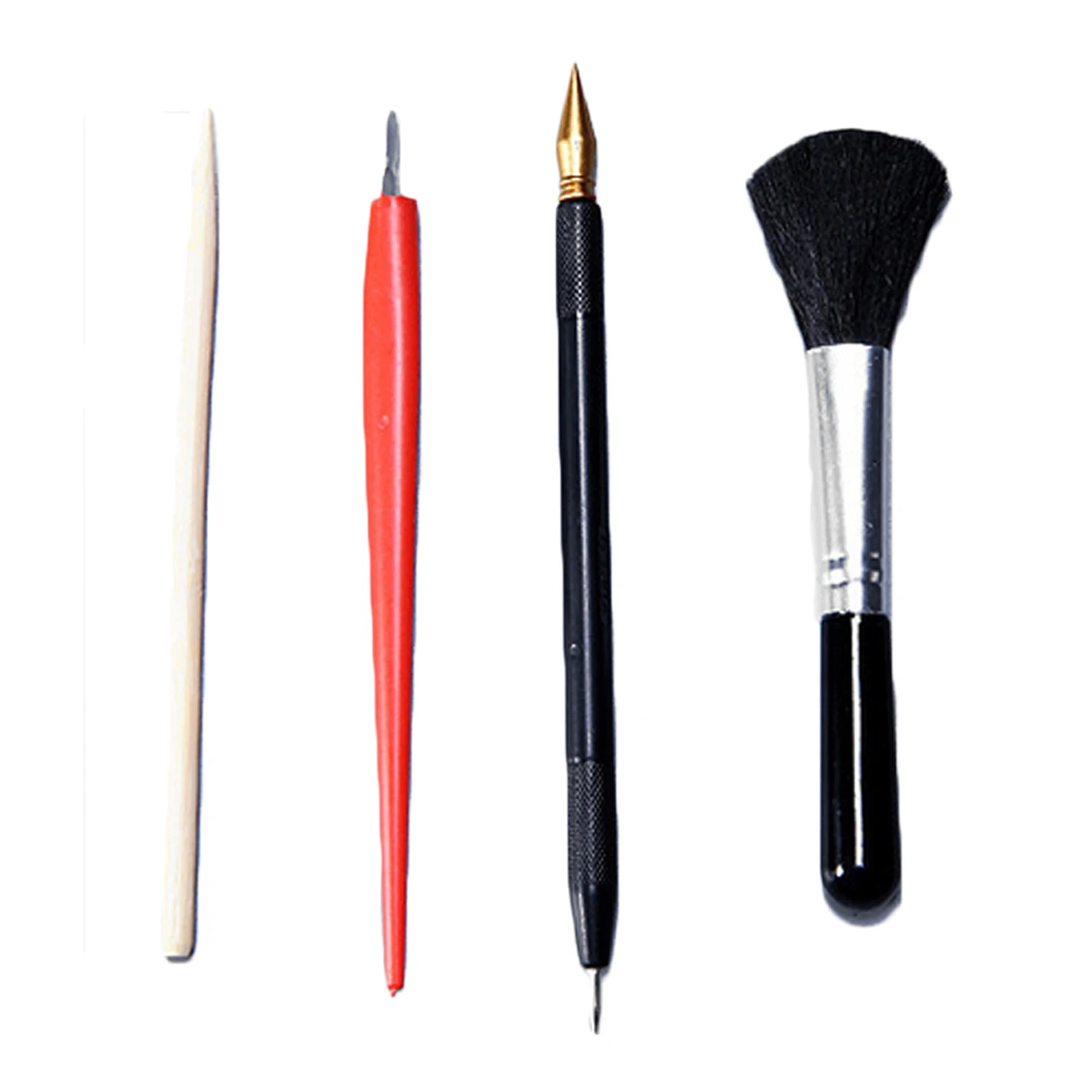 4PCS Scraping Painting Drawing Arts Set with Stick Scraper Pen Black Brush for Sketch Art Painting Papers Sheets Boards
