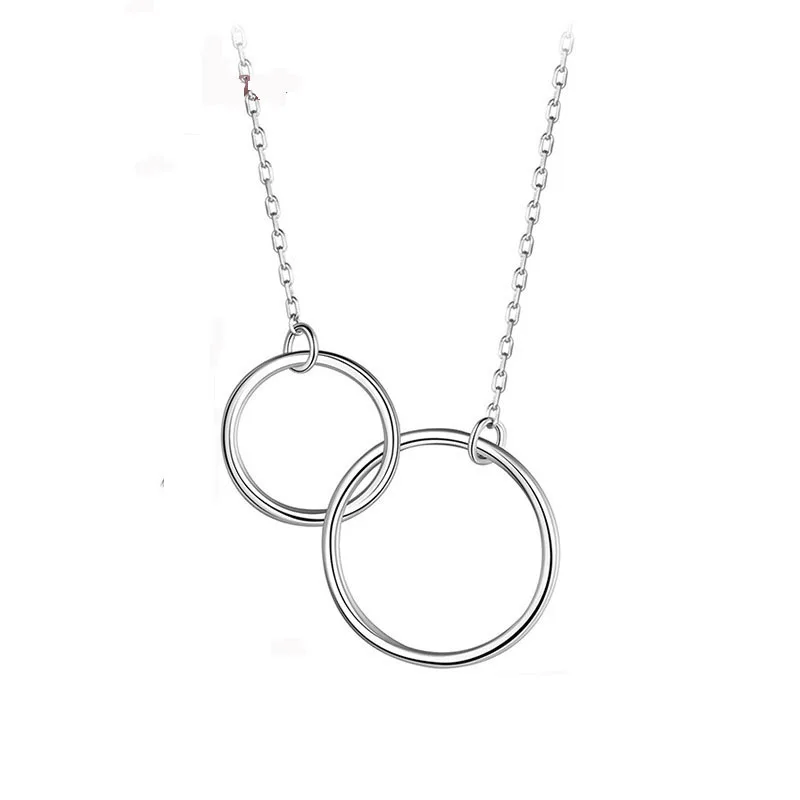 Fashion Jewelry Women Necklace Double Loop Necklace&Pendant Circle