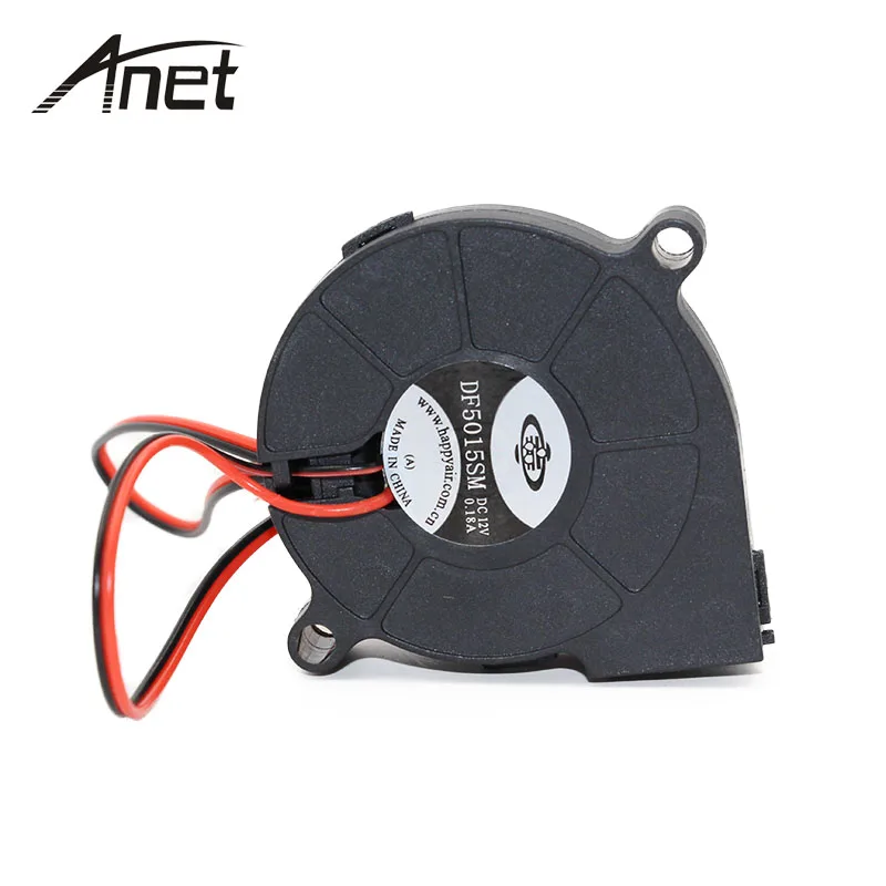 

10Pcs Anet A6 A8 DC Cooling Fan 5015 Turbo fan 12V/24V Hot End Extruder For MakerBot RepRap UP Mendel I3 Printer