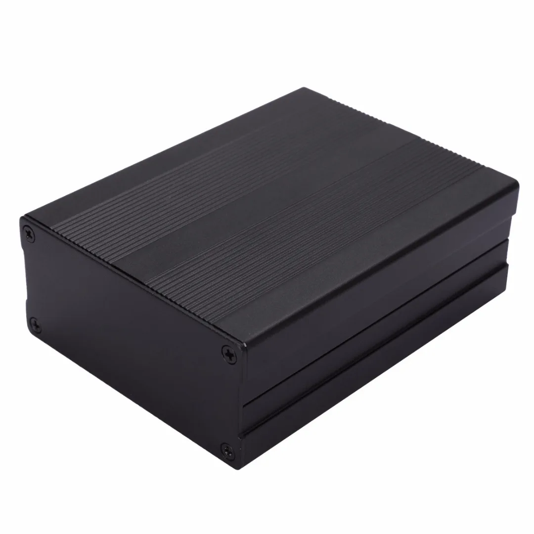 Black Extruded Aluminum Enclosures PCB Instrument Electronic Project Box Case 100x76x35mm