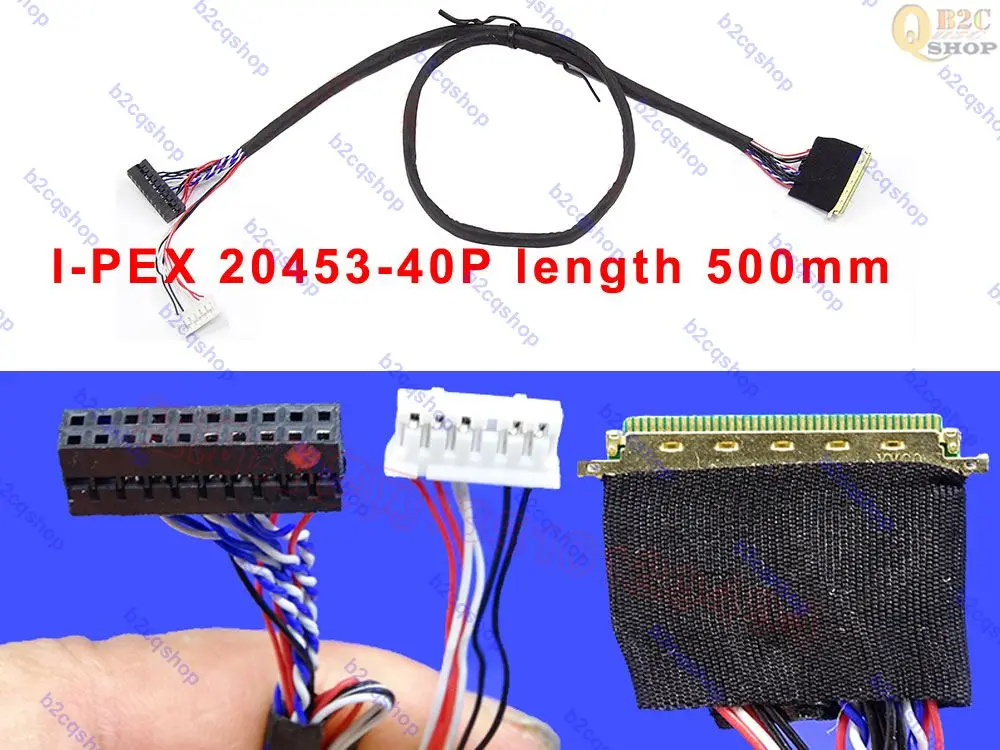 500 мм I-PEX 20453-40P-D6 20455 40Pin 1ch 6bit LVDS кабель светодиодный ЖК-дисплей | Компьютеры и офис
