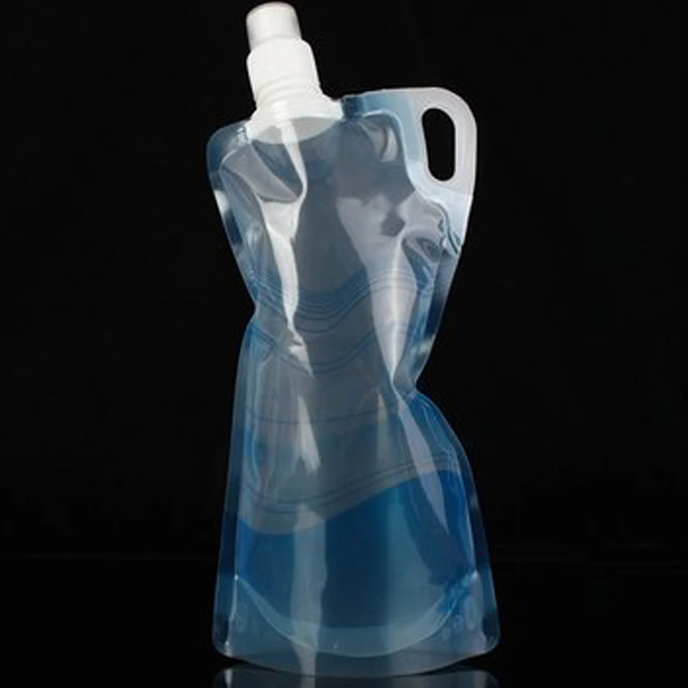 

1Pcs 1L Foldable Drinking Water Bottle Bag Pouch Outdoor Hiking Camping
