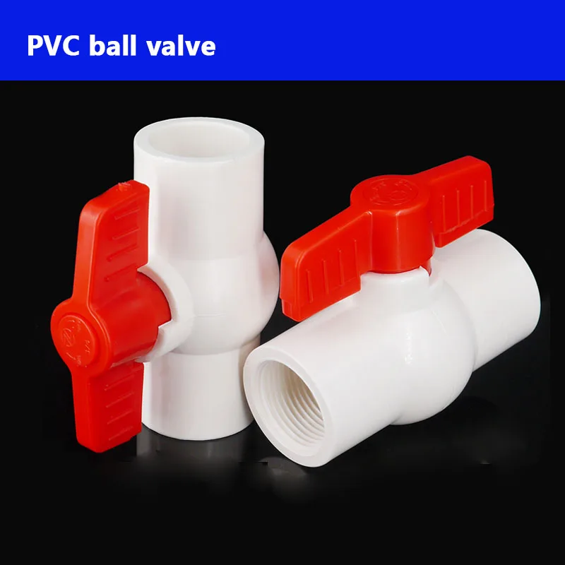 

Slip / Thread Ends Water Control PVC Ball Valve White Red