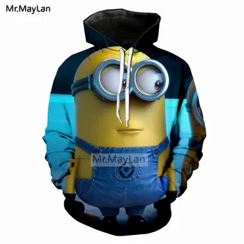 

Cartoon Despicable Me Cute Minions 3D Print Jackets Hoodies Men/Women Hiphop Streetwear Outfits Sweatshirts Boys Tracksuits Coat