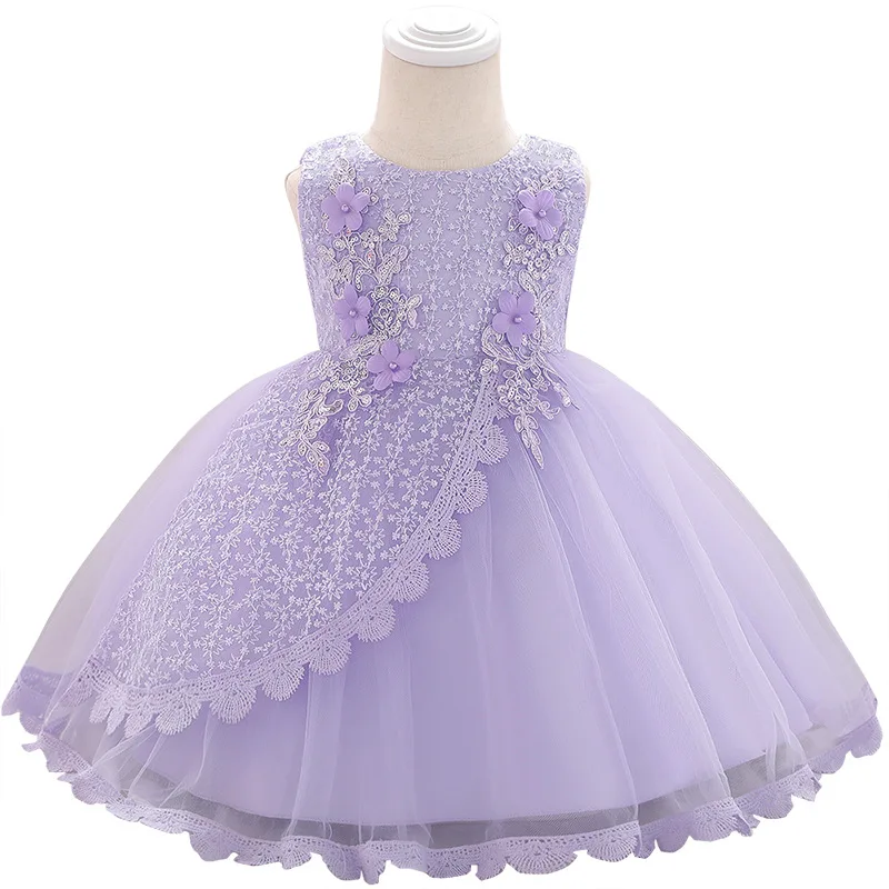 

2019 Girl Dress Baby Flower Princess Sleeveless Star Baby Wash Girls Dresses for Party and Wedding Elegent Children Clothing