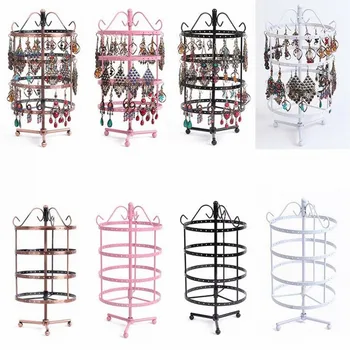 

Hoomall Portable Necklace Jewelry Display Rack Tree Shaped Classic Metal Earrings Organizer Rotating Earring Holder Organizer