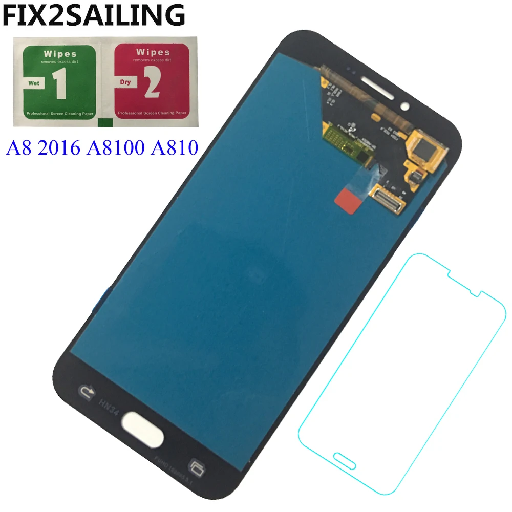 

For Samsung Galaxy A8 2016 A8100 A810 AMOLED LCD Display A810 100% Tested Working Touch Screen Digitizer Assembly