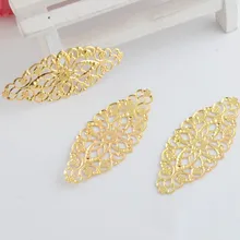 Розничная 25 шт филигранные цветочные обертки разъемы Изделия из металла подарок украшения DIY ювелирных изделий 60x26 мм