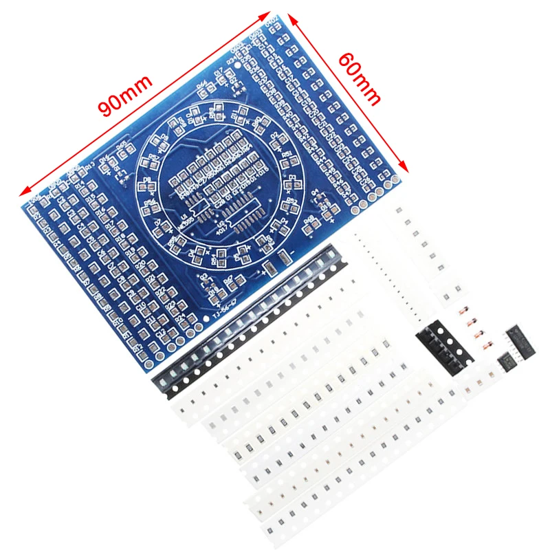 SMD rotierende LED SMD Komponenten Lötpraxisplatine Kit DIY  KQ