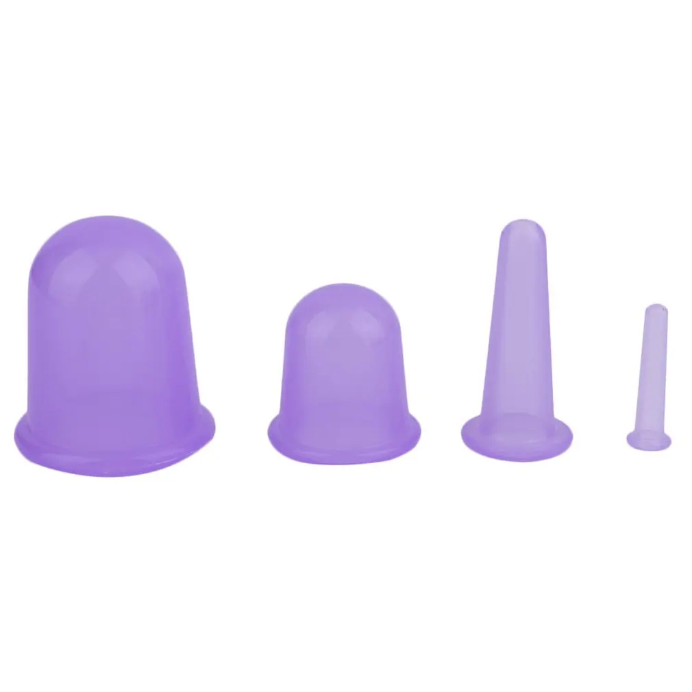 1/4 шт./компл. силиконовые медицинские банки для терапии тела чашки набор для ухода за кожей лица вырезом спины массажа глаз вакуумных банок антицеллюлитный массажер всасывания обработки