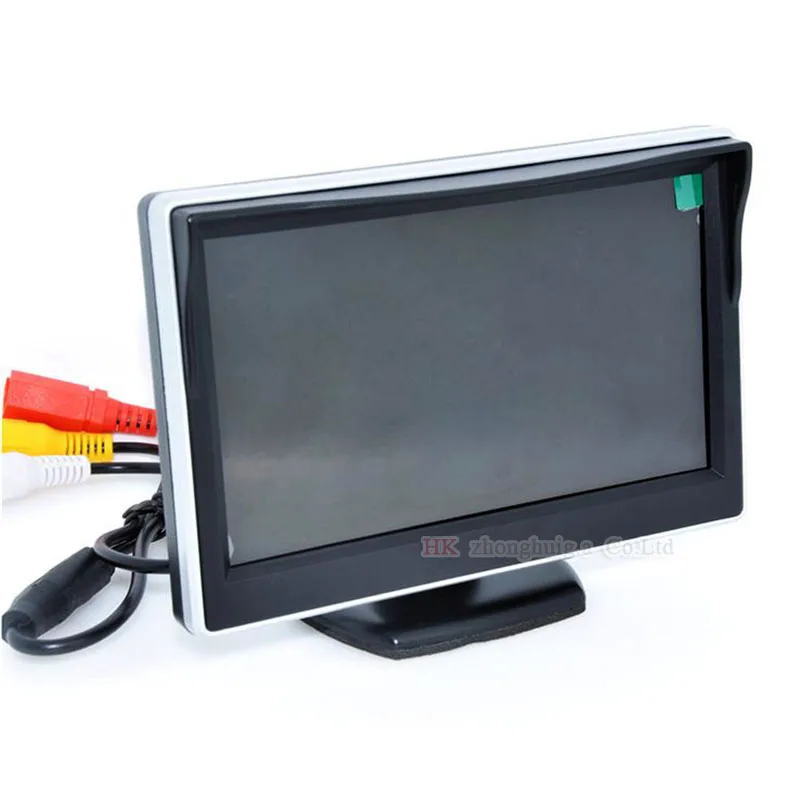 LED Night Vision Reversing CCD Rear View Camera For KIA KIO K2 with 5 Inch Parking Monitors Video Player + 2 Video Input