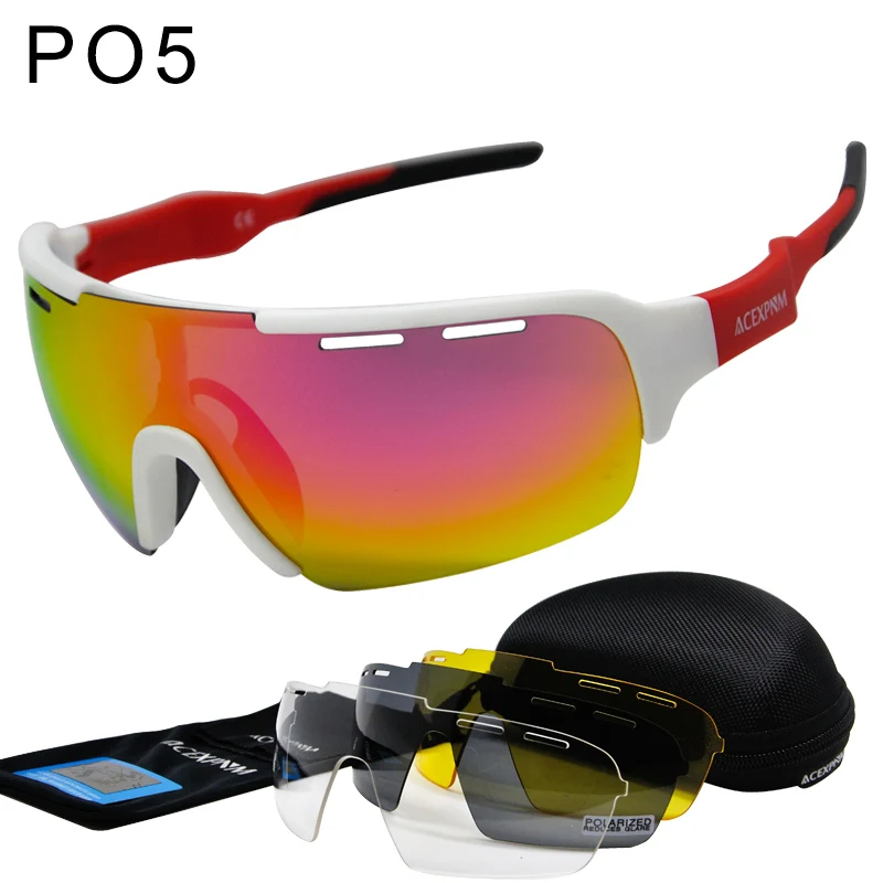 ACEXPNM Brand New Men Polarized Cycling Glasses Outdoor Sports Cycling Goggles TR90 Mountain Bike Cycling Sunglasses Eyewear - Цвет: PO5