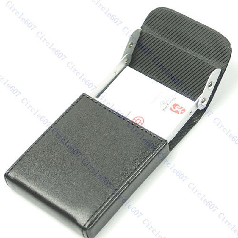 

Luxury Men Business ID Credit Card Wallet Holder Leather Pocket Case Box Black